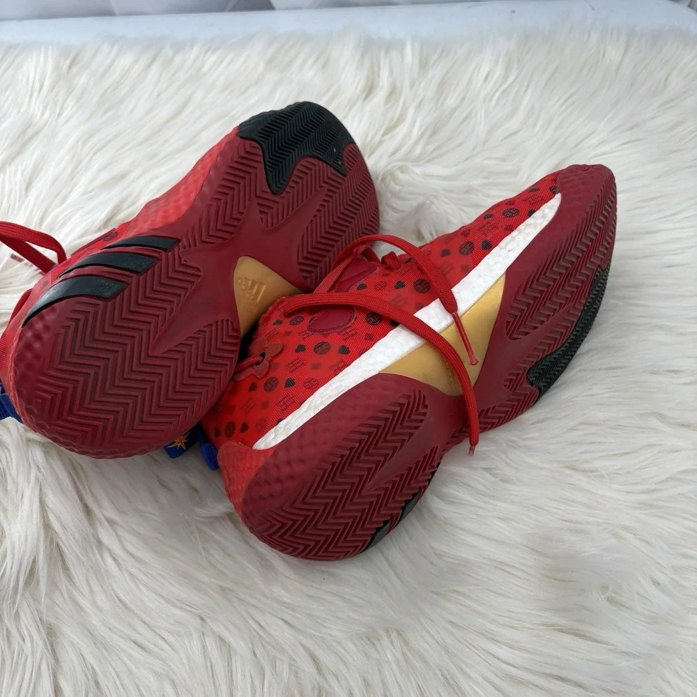 Adidas Harden Vol. 6 Vivid Red Monogram Men's Size 9.5 Shoes‎ Las Vegas HQ3884